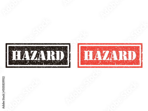 hazard grunge stamp design, vector, isolated on transparent background