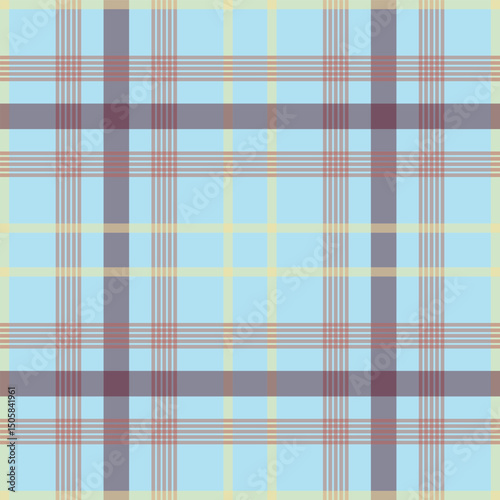 Multicolored vintage autumn plaid pattern - seamless tartan check fabric design for textile, fashion and digital backgrounds
