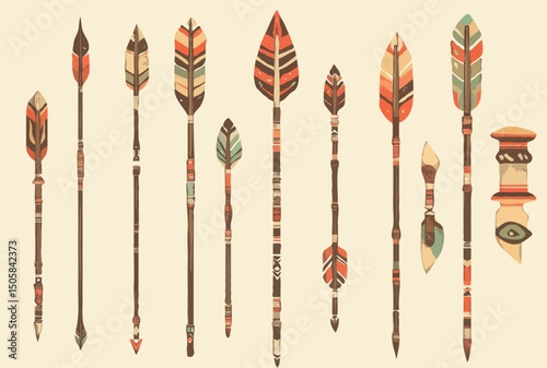 set of arrows and bow