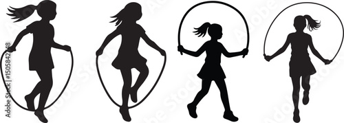 Girl Jumping Rope icon