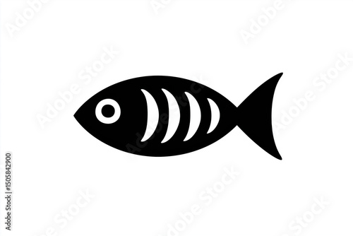 A simple vector logo of the Christian fish symbo