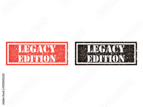 legacy edition grunge stamp design, vector, isolated on transparent background