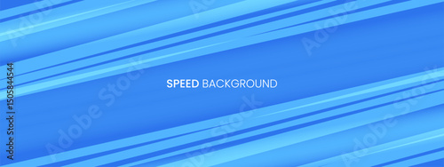 Curved Speed Lines on Night Blue Background. Technology velocity movement pattern for banner