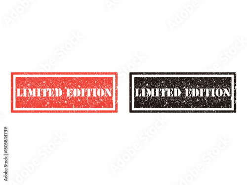 limited edition grunge stamp design, vector, isolated on transparent background