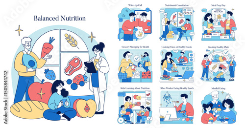 Balanced Nutrition and Healthy Eating Habits Illustrated