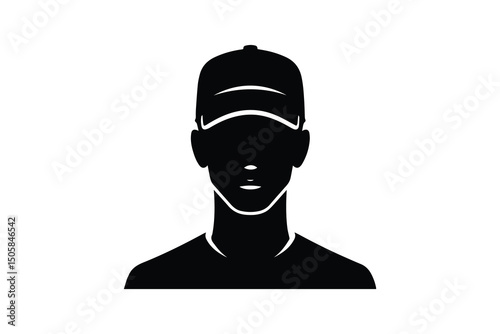 Delivery boy vector silhouette isolated in white background	