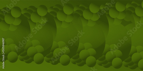 Green Background with a Combination of Lines and Shapes