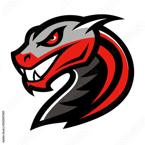 Boa head mascot logo design vector