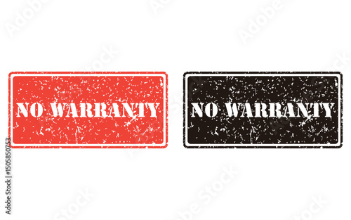 no warranty grunge stamp design, vector, isolated on transparent background