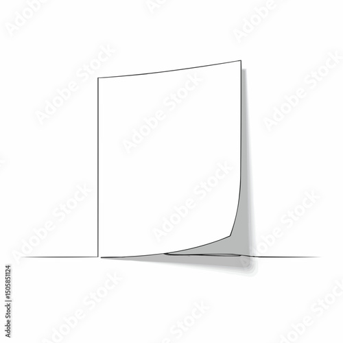 A blank piece of paper with the corner of the page elegantly folded over, casting a gentle shadow, hinting at a fresh start and unwritten potential.