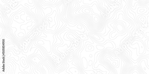Abstract black and white topographic contours lines of mountains. Topography map art curve drawing. vector illustration. wave Line topography map contour background, background.