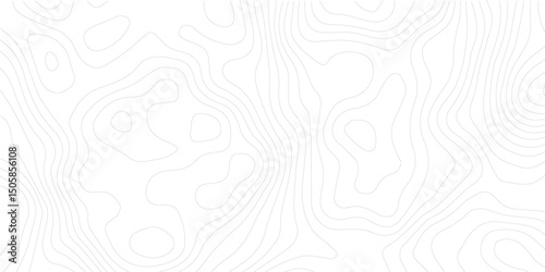 Abstract black and white topographic contours lines of mountains. Topography map art curve drawing. vector illustration. wave Line topography map contour background, background.