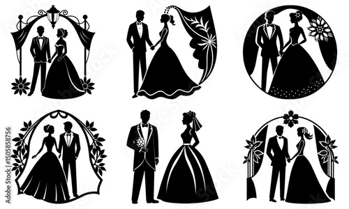 Wedding Favors silhouette vector