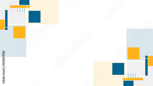 Modern Corporate Presentation Background with Abstract Geometric Shapes. Blue and Yellow Business Template for Reports, Web Banners, and Pitch Deck Slides