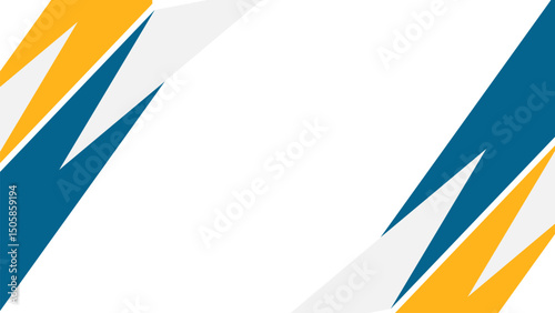 Modern Corporate Presentation Background with Abstract Geometric Shapes. Blue and Yellow Business Template for Reports, Web Banners, and Pitch Deck Slides