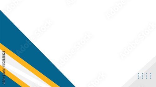 Modern Corporate Presentation Background with Abstract Geometric Shapes. Blue and Yellow Business Template for Reports, Web Banners, and Pitch Deck Slides