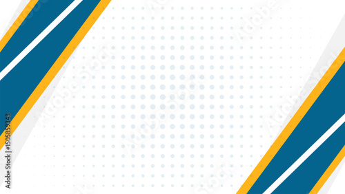 Modern Corporate Presentation Background with Abstract Geometric Shapes. Blue and Yellow Business Template for Reports, Web Banners, and Pitch Deck Slides