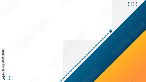 Modern Corporate Presentation Background with Abstract Geometric Shapes. Blue and Yellow Business Template for Reports, Web Banners, and Pitch Deck Slides