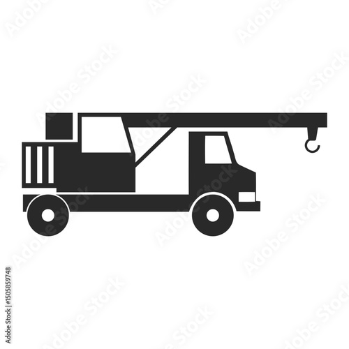 simple truck vehicle silhouette element icon