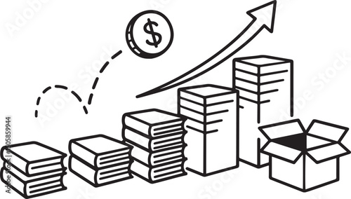 Financial Growth Illustration of Investment and Success