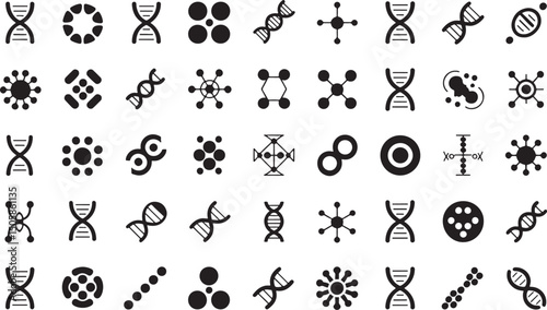 High resolution dna icon set for medical or scientific designs