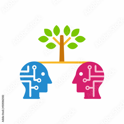vector illustration of a green tree