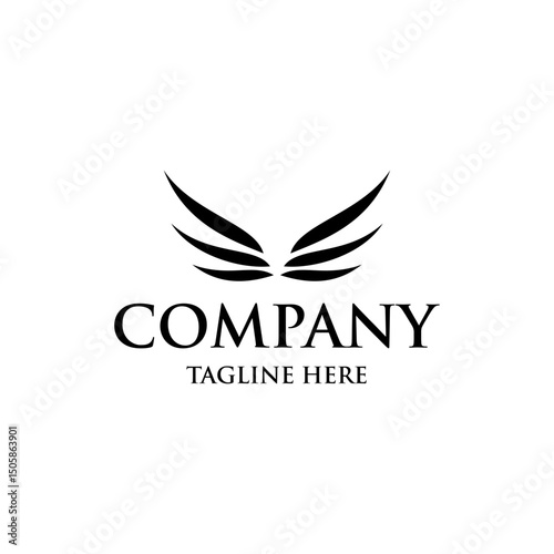 Wing logo design template. Trendy style, vector eps 10