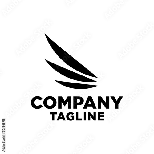 Wing logo design template. Trendy style, vector eps 10