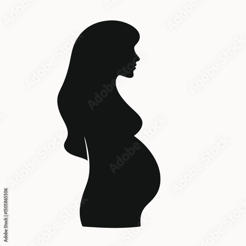 Silhouette of Pregnant Woman Expectant Mother, Pregnancy, Maternity