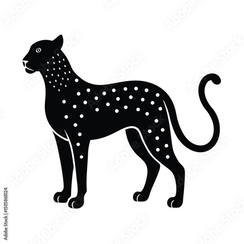 Cheetah Sleek Minimalist Vector Silhouette