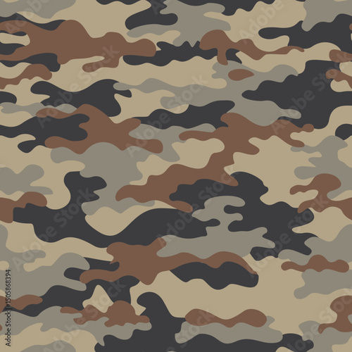 
military camouflage modern seamless background, army pattern for print