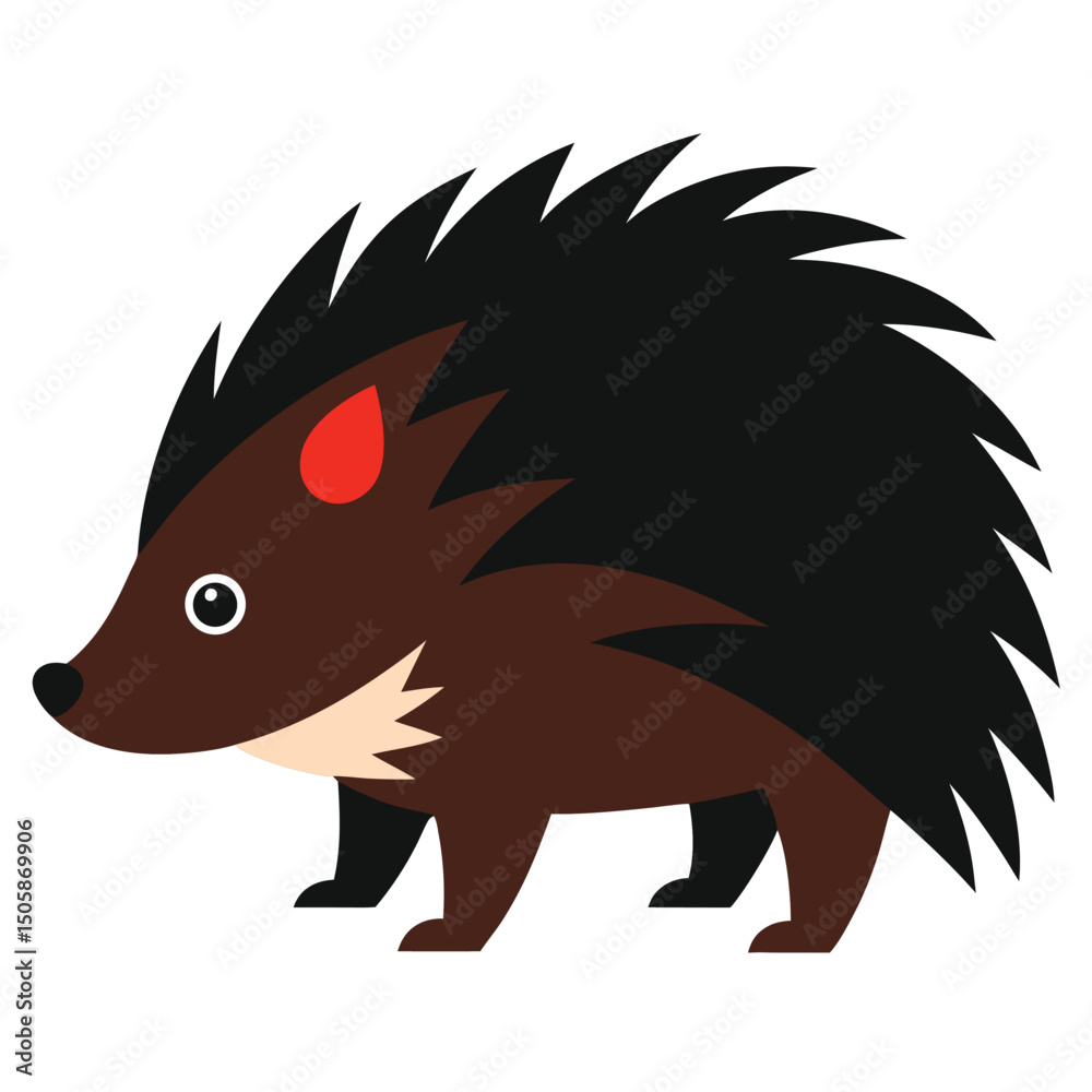 Fototapeta premium illustration of hedgehog