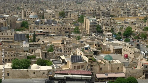 Panorama of old city of aleppo syria world heritage site