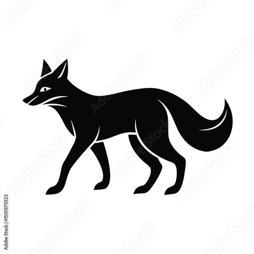 Fox Walking Pose Vector Illustration