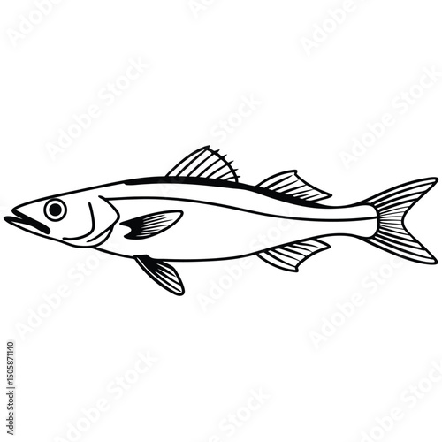 Accurate Snook Fish Silhouette Vector Design