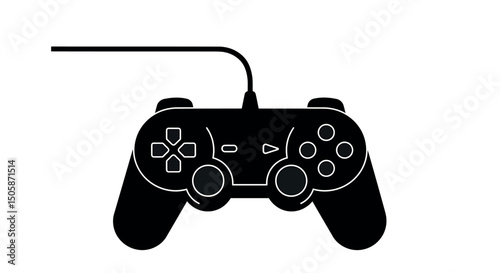 Wired Video Game Controller Icon