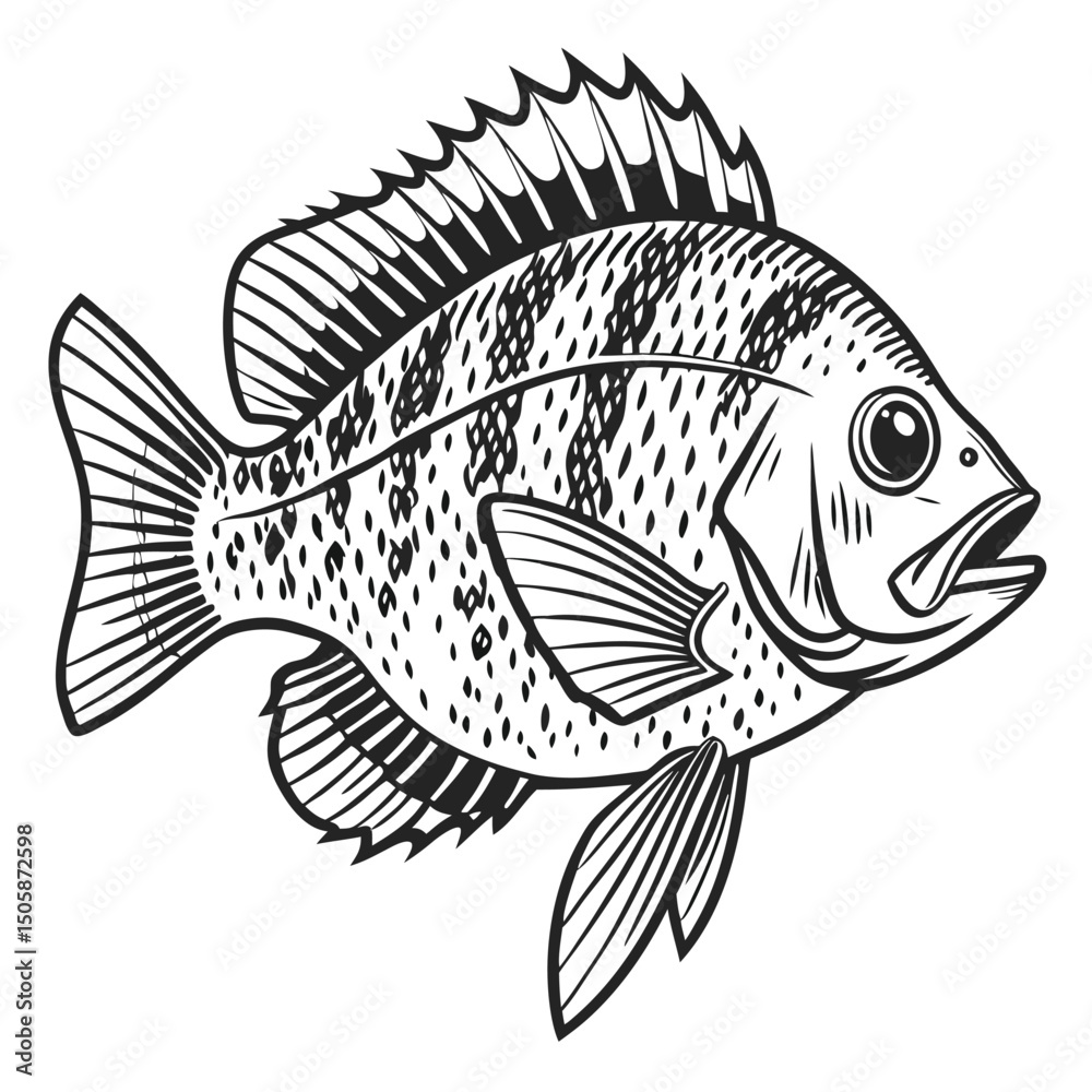 Obraz premium Vintage Scientific Illustration of a Sunfish with Detailed Anatomical Features