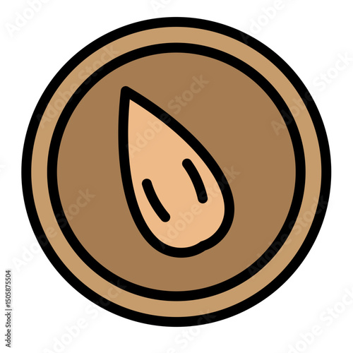 Almond Cookies Vector Filled Icon Design
