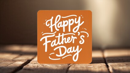 Happy father's day decoration on wooden background