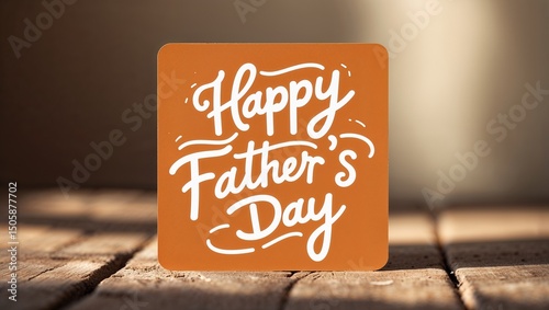 Happy father's day decoration on wooden background