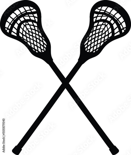 Lacrosse Sticks Vector EPS Design