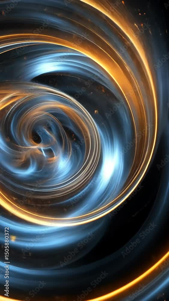 Dynamic swirling energy waves with vibrant blue and orange light trails Dynamic swirling energy waves with vibrant blue and orange light trails