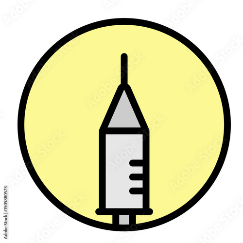 Injection Vector Filled Icon Design