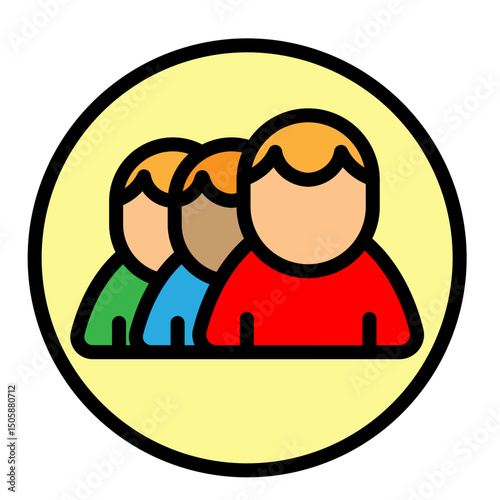 Vaccine Queue Vector Filled Icon Design