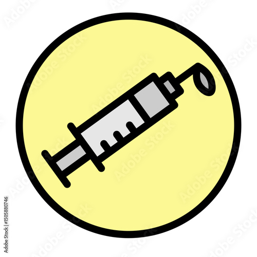 Flu Shot Vector Filled Icon Design