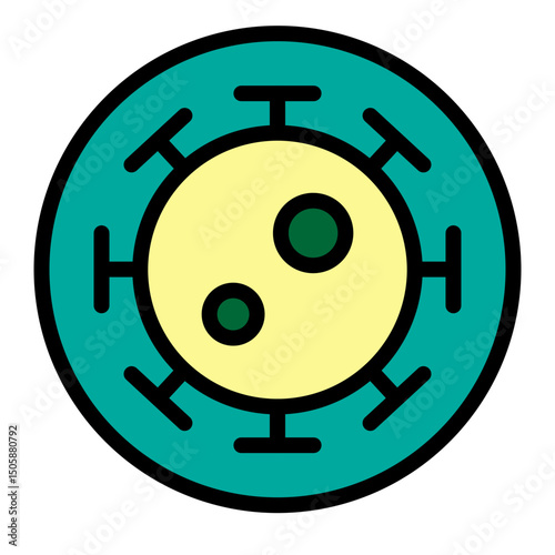Virus Vector Filled Icon Design