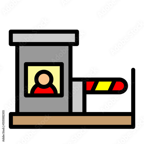Border Checkpoint Vector Filled Icon Design