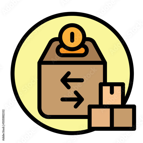 Tariff Chart Vector Filled Icon Design