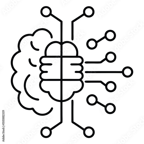 Vector hand illustration of a DNA medical symbol icon design concept