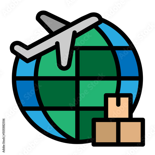 International Buyer Vector Filled Icon Design
